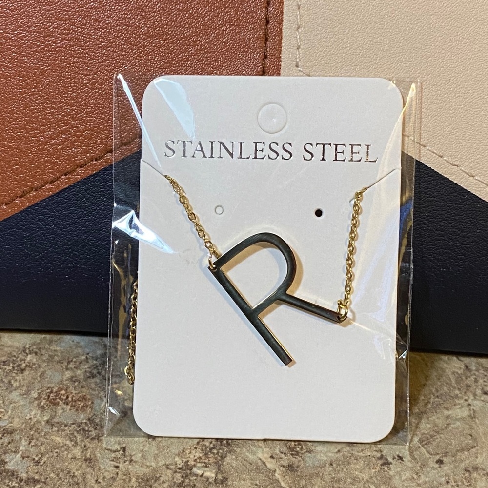 Initial “R” Necklace